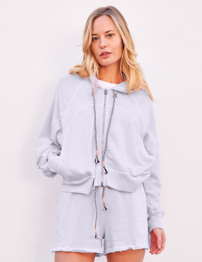 Sundry Horizon Zip Hoodie in Optic White