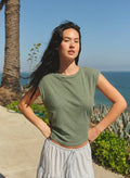 Sundry Muscle Tank in Loden
