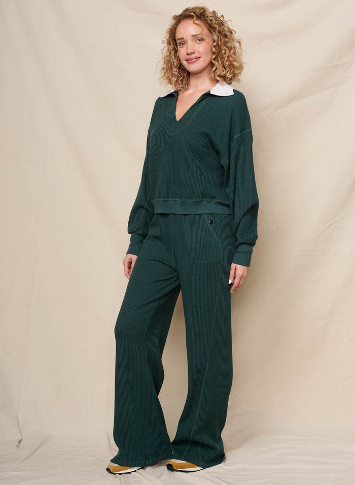 Sundry Popover Polo in Rainforest