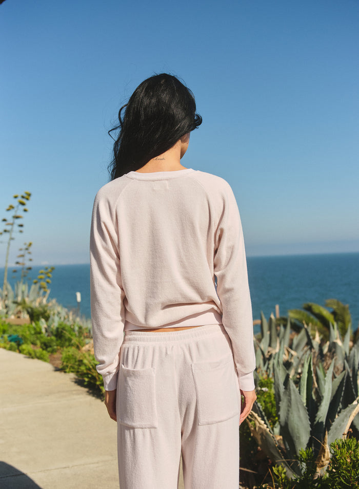 Sundry Raglan Sport Crew Sweatshirt in Oyster