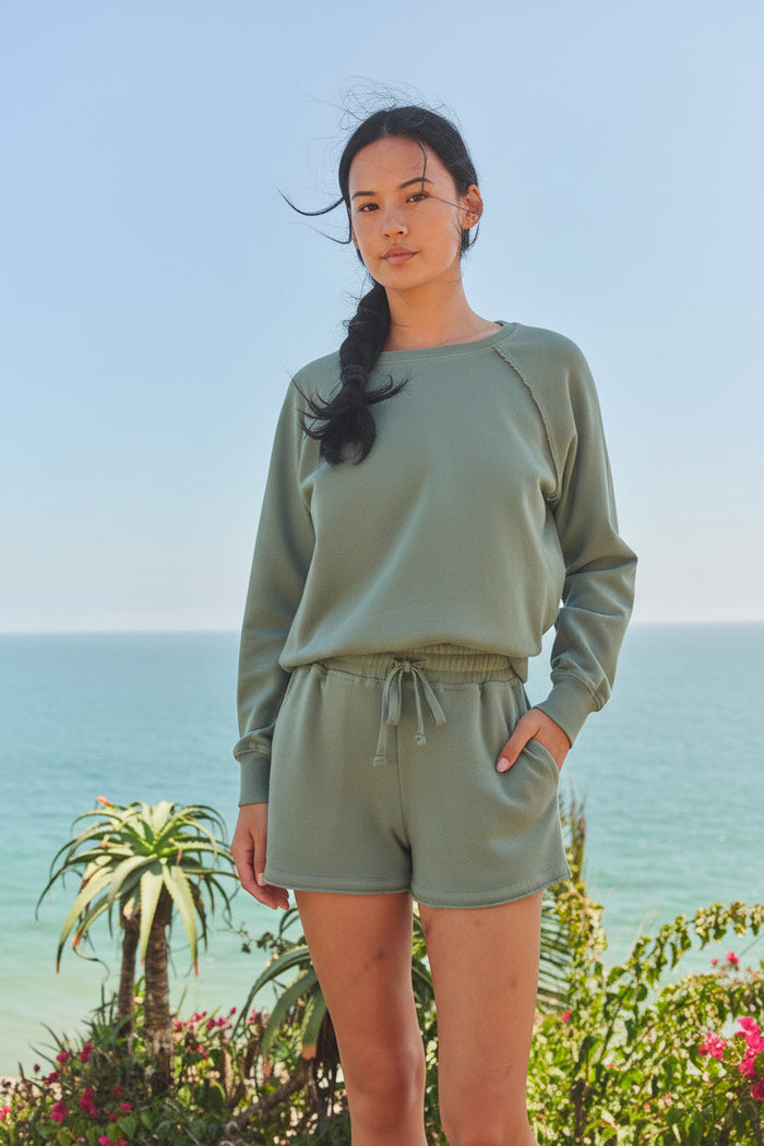 Sundry Raglan Sweatshirt in Loden