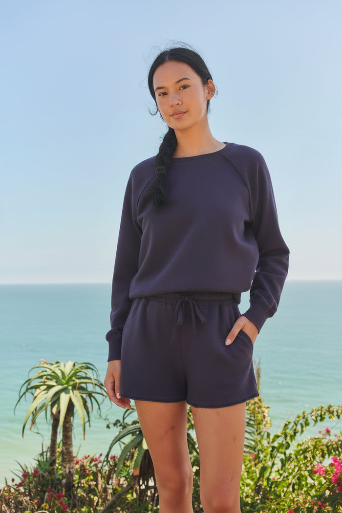 Sundry Raglan Sweatshirt in Vintage Navy
