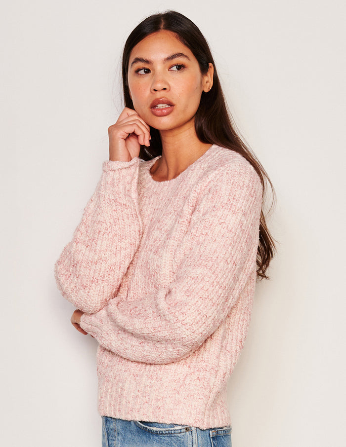 Sundry Rib Transfer Crew Neck Sweater-side view