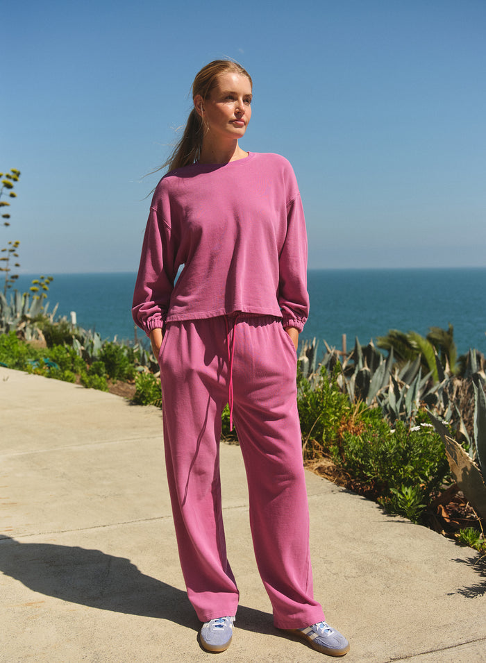 Sundry Sculpture Sweatshirt in Deep Fuchsia