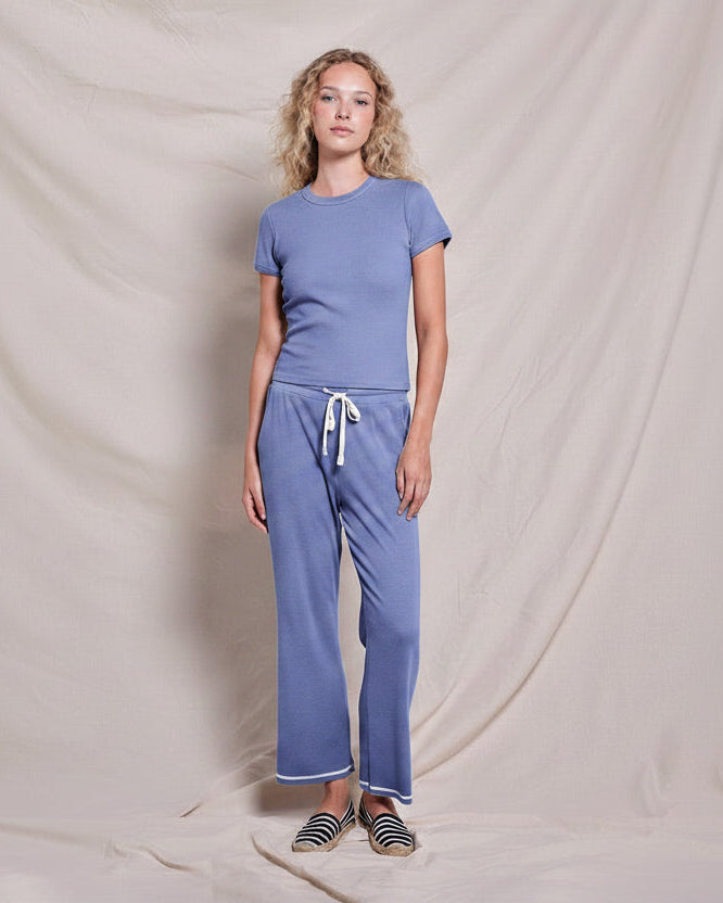 Sundry Shrunken Tee in College Blue