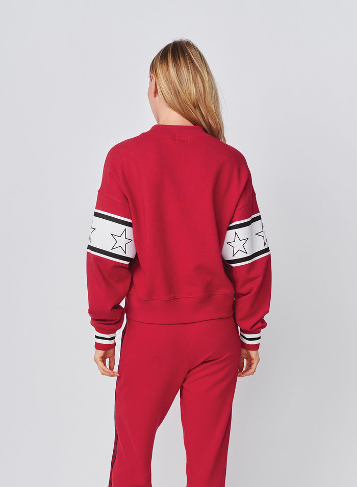 Sundry Stars Oversized Popover in Vintage Red