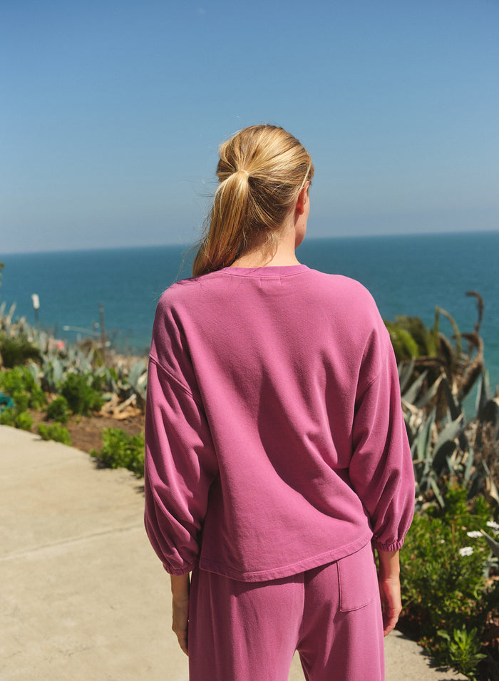Sundry Straight Leg Track Pant in Deep Fuchsia
