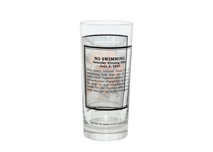 The Saturday Evening Post No Swimming Glass