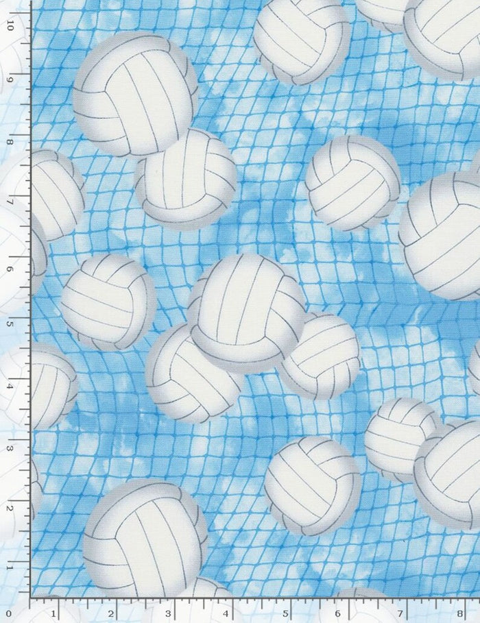 Tossed Volleyball on Blue  C7042