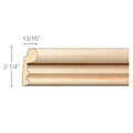 Traditional Lipping Panel Mould (Lips 1/4 to 3/4), 2 1/4''w x 3/4''d x 8' length, Resin is priced per 8' length Carved Mouldings White River Hardwoods Maple