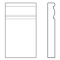 Traditional Plynth Block , 4 1/2''w x 8"h x 1"d Accessories White River Hardwoods