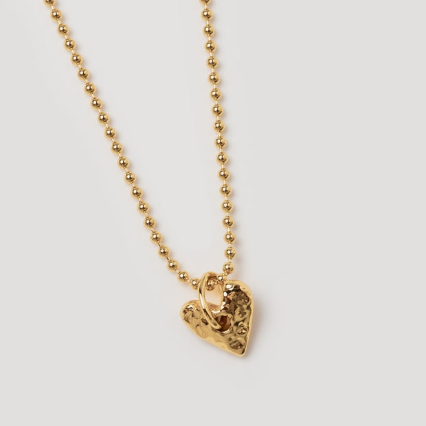 Gold Heart Necklace By Wolf Circus