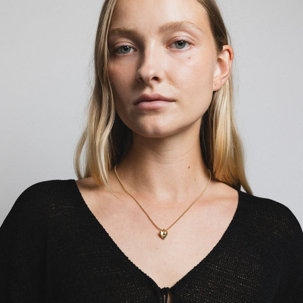 Gold Plated Necklace With Heart Charm