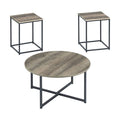 Wooden Table Set With Sturdy Metal Bas - Lacasademartha