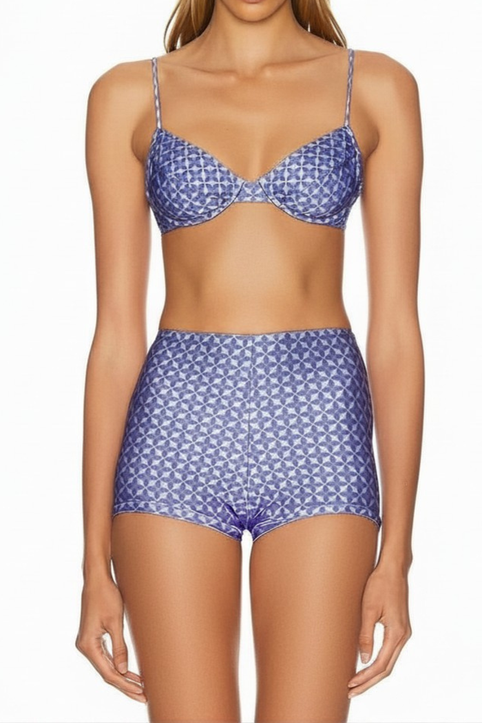 Yaheli Bikini Bottom - Indigo Print