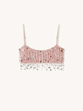 YASMIN HAND BEADED BRALETTE- BLUSH PINK