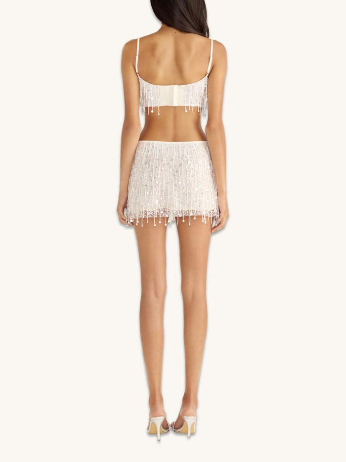 YASMIN HAND BEADED BRALETTE- SALT