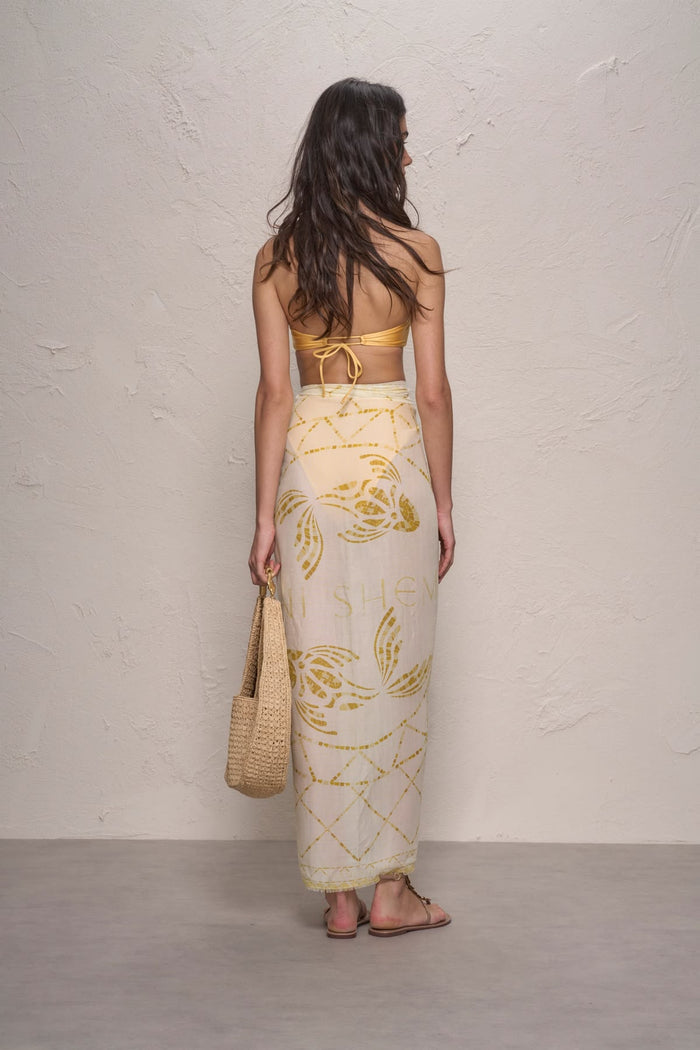 Yellow Pareo - Mustard Mosaic Print